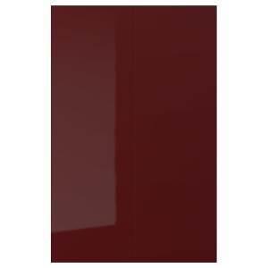 КАЛЛАРП Дверца д/напольн углового шк, 2шт, глянцевый темный красно-коричневый