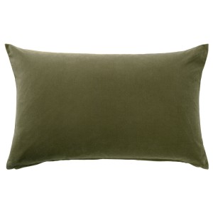 САНЕЛА Чехол на подушку, оливково-зеленый
