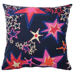 КАРИСМАТИСК Чехол на подушку, орнамент «звезды» синий