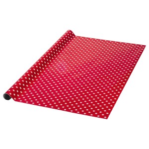 ВИНТЕР 2021 Рулон оберточной бумаги, орнамент «звезды» красный, 4м
