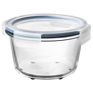 ИКЕА/365+ Контейнер для продуктов с крышкой, круглой формы стекло, пластик стекло