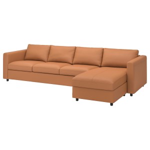 ВИМЛЕ 4-местный диван, с козеткой, Гранн/Бумстад золотисто-коричневый