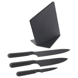 ЭМФЁРА 3 ножа+подставка, черный