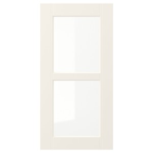ХИТАРП Стеклянная дверь, белый с оттенком