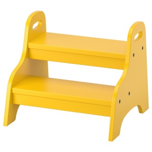 ТРУГЕН Детский табурет-лестница, желтый
