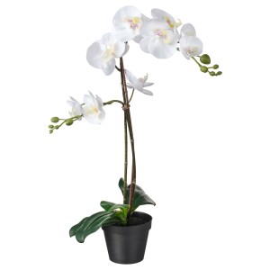 ФЕЙКА Искусственное растение в горшке, Орхидея белый