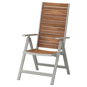ШЭЛЛАНД Садовое кресло/регулируемая спинка, светло-серый складной, светло-коричневый