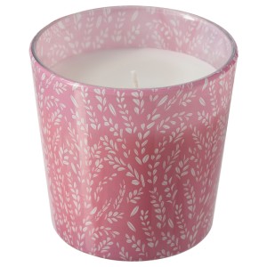 МЕДКЭМПЕ Ароматическая свеча в стакане, Летние поля, розовый