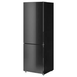 МЕДГОНГ Холодильник/ морозильник, ИКЕА 500 отдельно стоящий, черный нержавеющая сталь