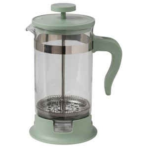 УПХЕТТА Кофе-пресс/заварочный чайник, стекло, нержавеющ сталь светло-зеленый