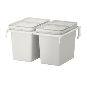 ХОЛЛБАР Решение для сортировки мусора, для кухонных ящиков МЕТОД, светло-серый