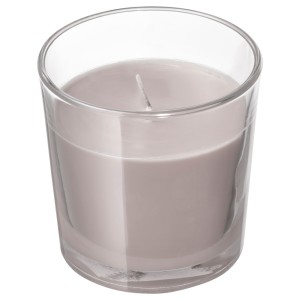СИНЛИГ Ароматическая свеча в стакане, Мускатный орех и ваниль, серый