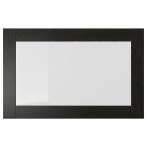 СИНДВИК Стеклянная дверь, черно-коричневый, прозрачное стекло