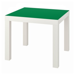 ЛАКК Придиванный столик, белый, зеленый