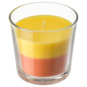 ФОРТГО Ароматическая свеча в стакане, Банановый, оранжевый/желтый