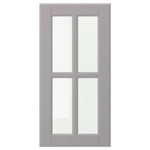 БУДБИН Стеклянная дверь, серый
