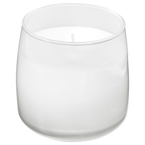 АВЛЭГГА Ароматическая свеча в стакане, Белые пляжи, белый