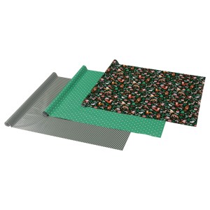 ВИНТЕР 2021 Рулон оберточной бумаги, анималистический орнамент зеленый, 9м
