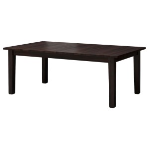 СТУРНЭС Раздвижной стол, коричнево-чёрный