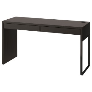 МИККЕ Письменный стол, черно-коричневый