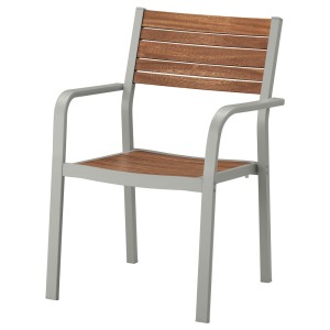 ШЭЛЛАНД Садовое кресло, светло-серый, светло-коричневый