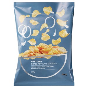 FESTLIGT Картофельные чипсы, сметана, лук, 0.15кг