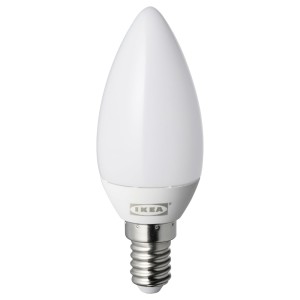 РИЭТ Светодиодная лампочка E14 250 лм, свечеобразный молочный