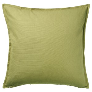 ГУРЛИ Чехол на подушку, оливково-зеленый