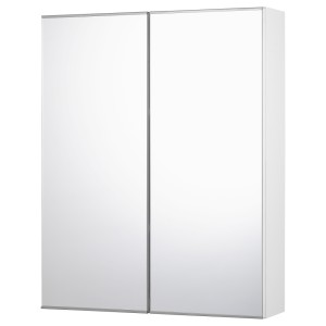 ФИСКОН Зеркальный шкаф с 2 дверцами, белый