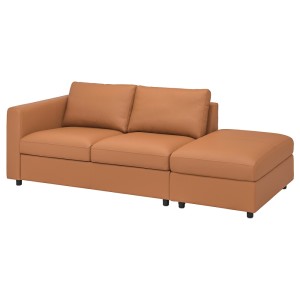ВИМЛЕ 3-местный диван, с открытым торцом, Гранн/Бумстад золотисто-коричневый
