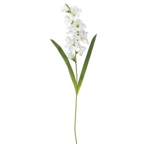 СМИККА Цветок искусственный, Гладиолус, белый