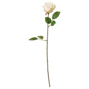 СМИККА Цветок искусственный, Роза, белый