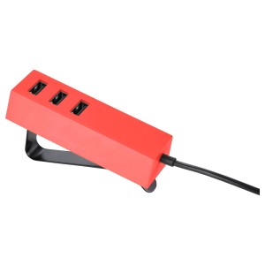 ЛЁРБИ Зарядное устройство USB, с зажимом, оранжевый