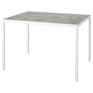 НИБОДА Журнальный стол/2-сторон столешница, светло-серый под бетон, белый