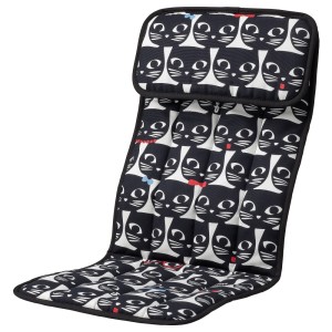ПОЭНГ Подушка-сиденье на детское кресло, Гиссларп, орнамент «кошки»